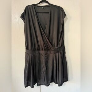 Halara V Neck Short Sleeve Side Pocket Waffle Casual Plus Size Jumpsuit 2XL